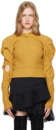 Kiko Kostadinov Yellow Dendra Cabled Sweater