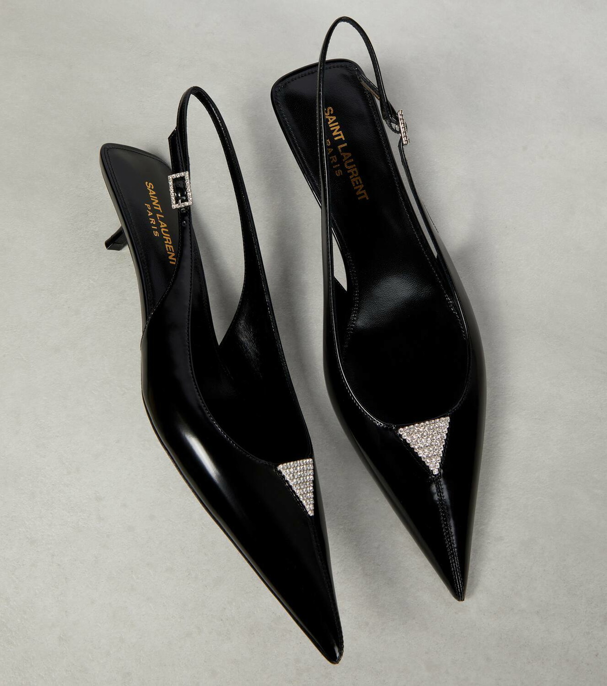 【関税&送料込】Saint Laurent Cherish Satin Pump SAINT LAURENT Cherish two-tone satin slingback pumps | NET-A