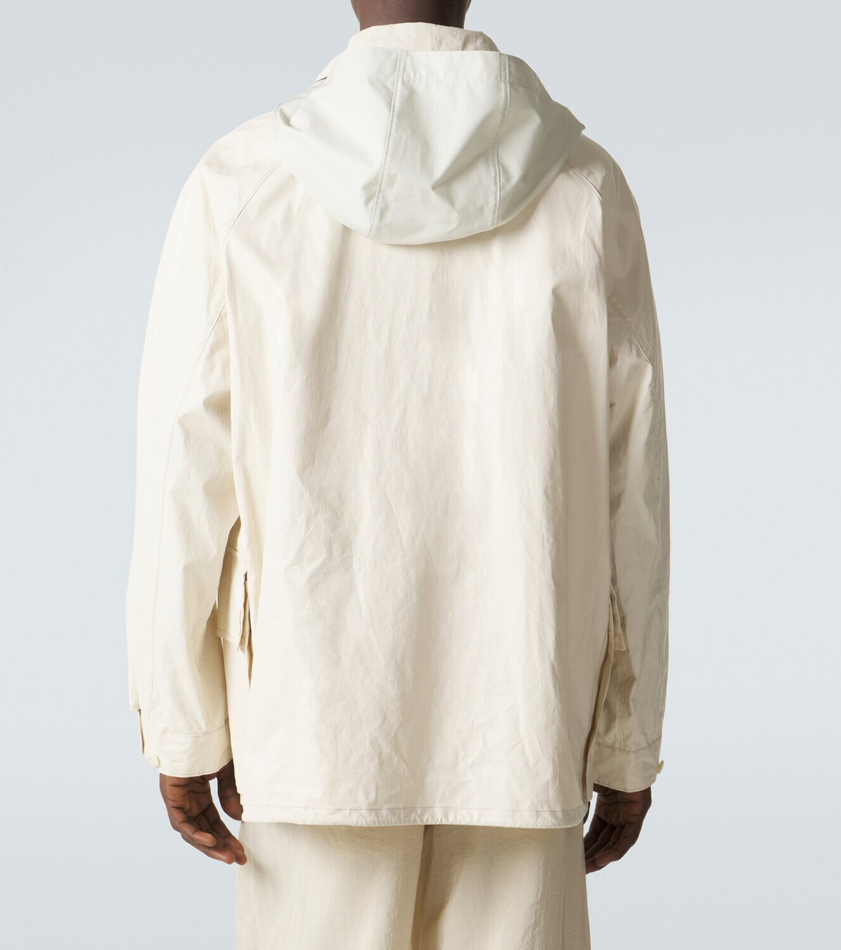 Lemaire Hooded coated linen-blend raincoat