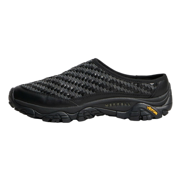 Photo: Merrell Men's 1TRL Moab 2 Slide LTR Woven in Black/Beluga