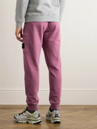 Stone Island - Tapered Logo-Appliquéd Cotton-Jersey Sweatpants - Purple