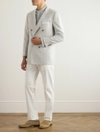 Kiton - Double-Breasted Wool and Cashmere-Blend Blazer - Gray