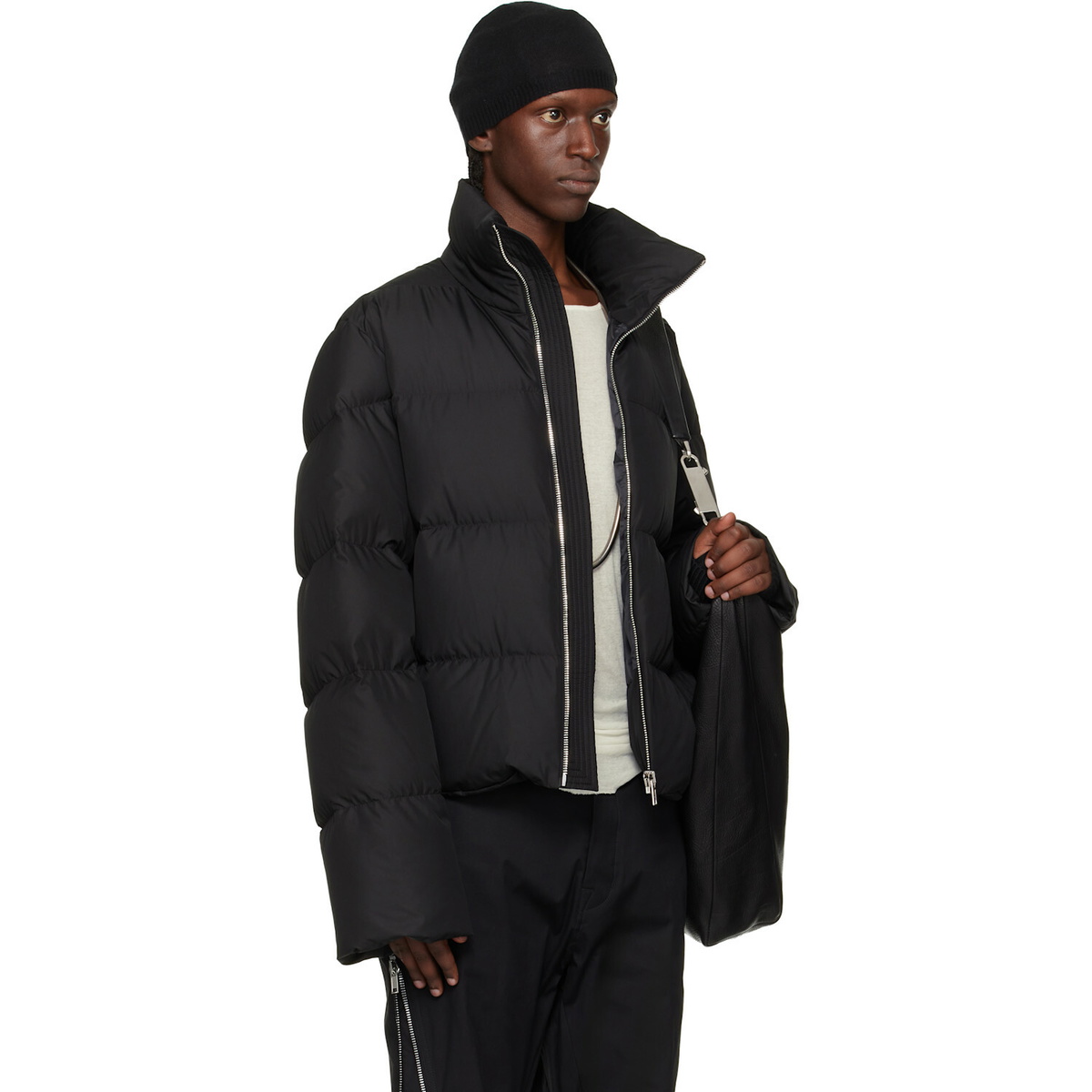 Rick Owens Moncler + Rick Owens Black Cyclopic Down Jacket