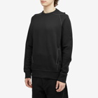 Alexander McQueen Men's Contrast Stitch Crew Sweatshirt in Black