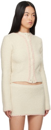 GUIZIO Off-White Palmyra Knit Cardigan