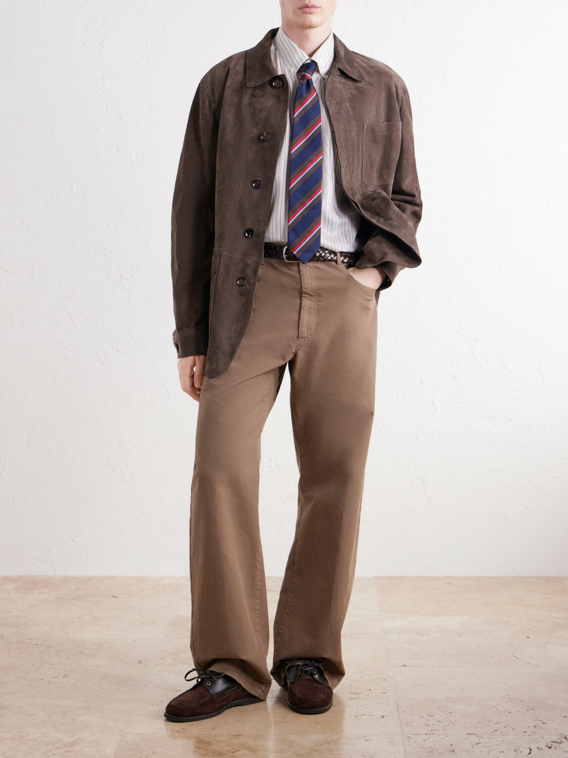 Paul Smith - Button-Down Collar Striped Lyocell and Silk-Blend Twill Shirt - Neutrals