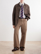 Paul Smith - Button-Down Collar Striped Lyocell and Silk-Blend Twill Shirt - Neutrals