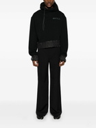 MLGA Black Asymmetric Cotton Hoodie