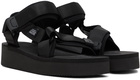 Suicoke Black DEPA-2PO Sandals