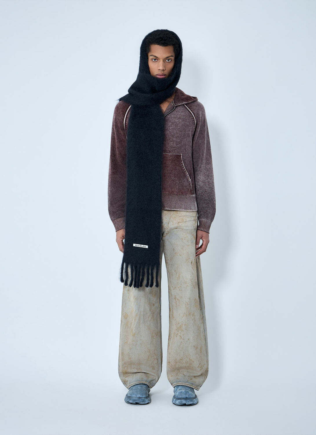 Acne Studios Fringed Wool Scarf
