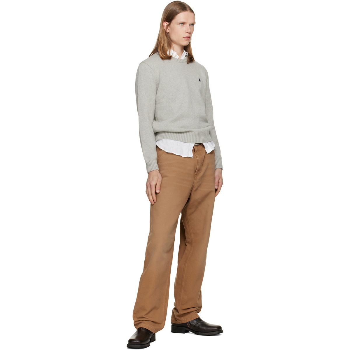 Polo Ralph Lauren Gray Polo Long Sleeve Sweater