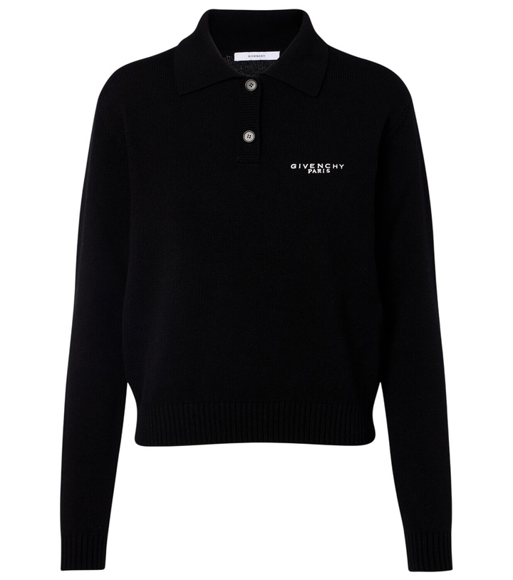 Photo: Givenchy Logo wool and cashmere polo sweater