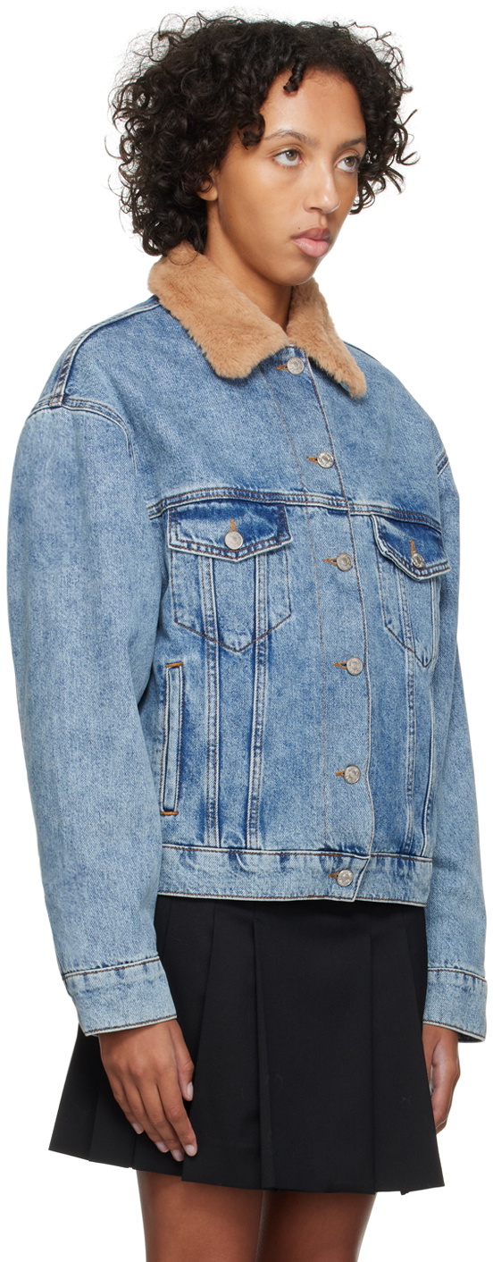 Moschino Jeans Blue Button Denim Jacket