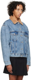 Moschino Jeans Blue Button Denim Jacket