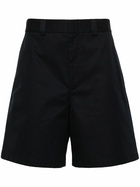 Gucci Blue Cotton Wide-Leg Shorts