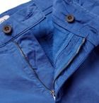 NN07 - Crown Garment-Dyed Stretch-Cotton Twill Shorts - Men - Cobalt blue