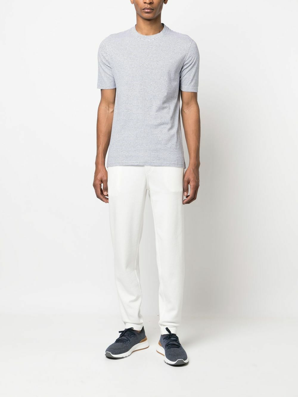 Tシャツ・カットソー Brunello Cucinelli Striped Cotton T-Shirt 22291853_52529651_322.jpg