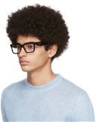 Prada Eyewear Black & Tortoiseshell Rectangle Glasses