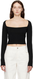 Staud Black Stump Long Sleeve T-Shirt