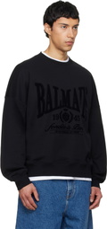Balmain Black Printed Cotton Sweatshirt