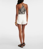 Nili Lotan Harley high-rise denim shorts