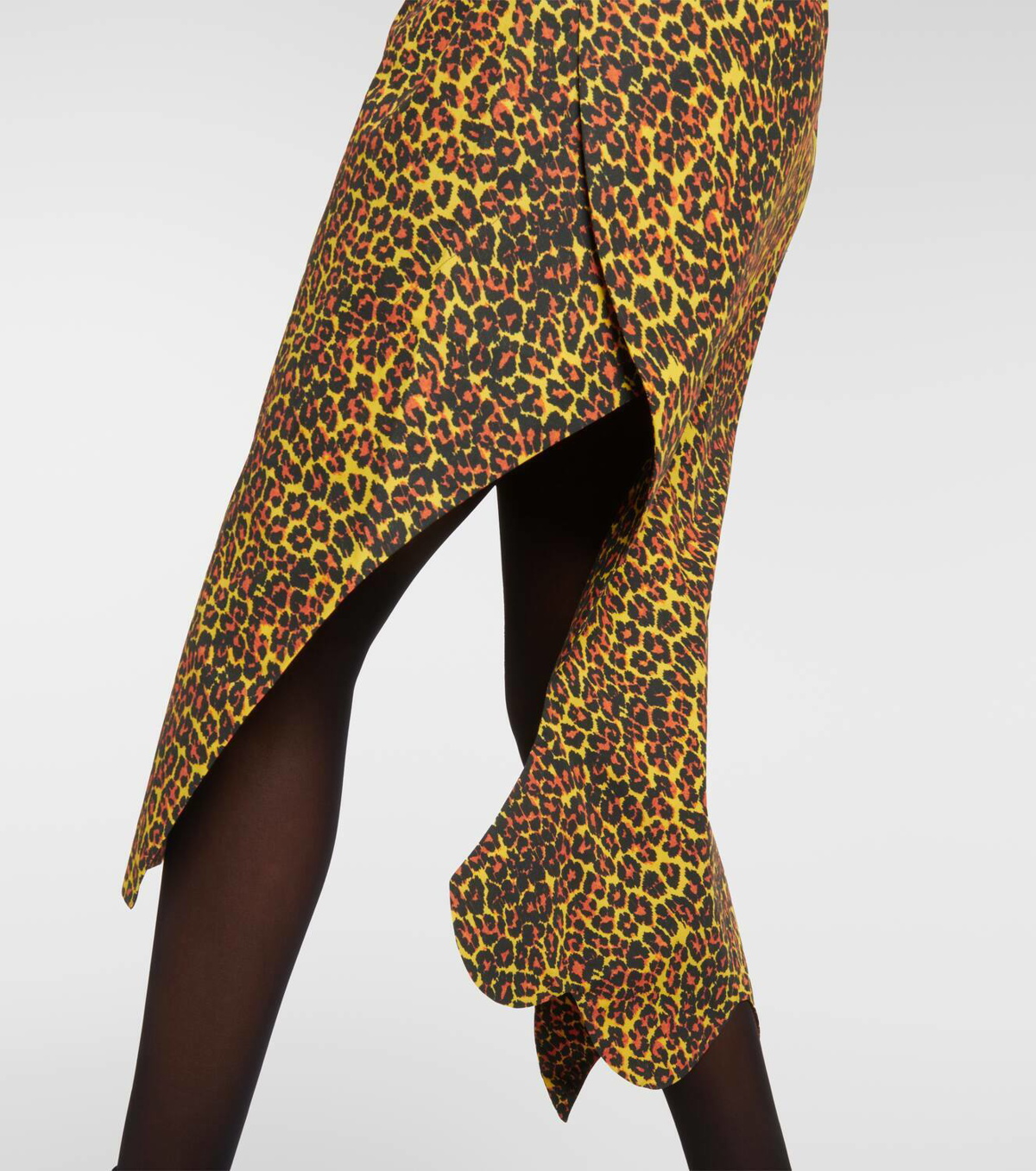 Leopard-print cotton maxi dress
