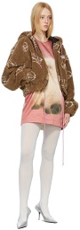 Ashley Williams SSENSE Exclusive Brown Faux-Fur Pentagram Hoodie