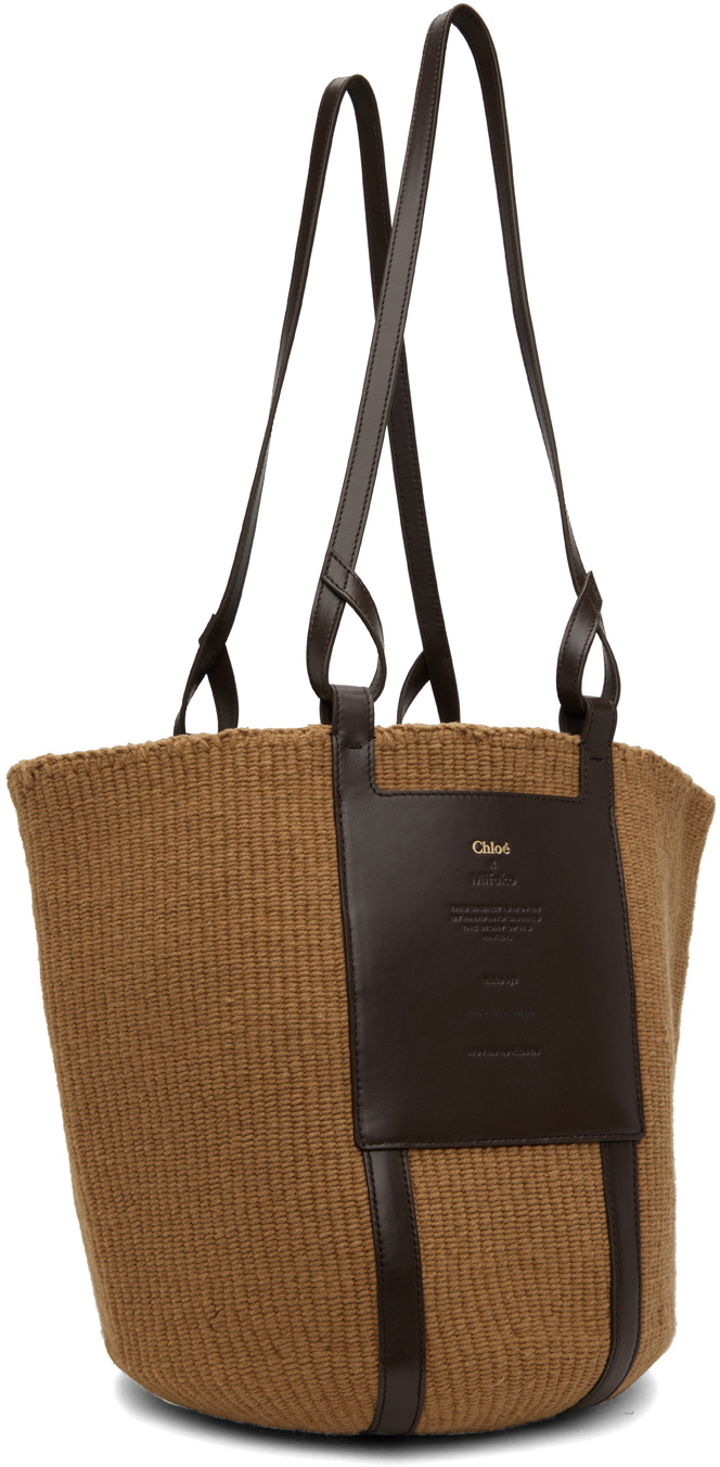 Chloé Brown Mifuko Edition Large Basket Tote