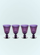 L'Objet Set Of Four Prism Wine Glasses
