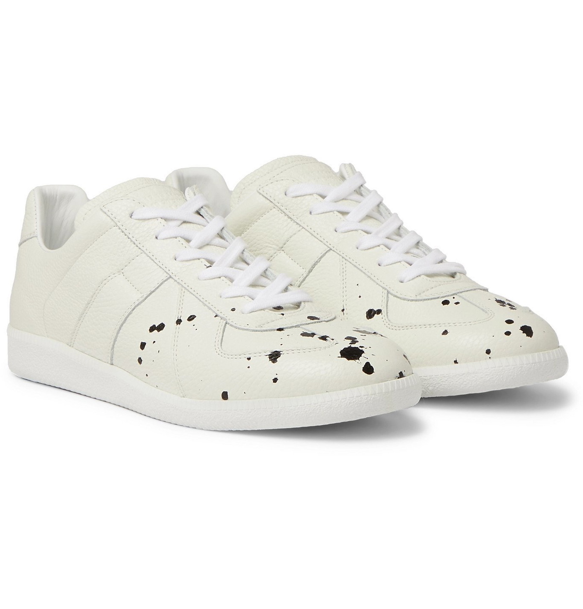 Maison Margiela - Replica Paint-Splattered Full-Grain Leather