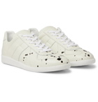 Maison Margiela - Replica Paint-Splattered Full-Grain Leather Sneakers - White