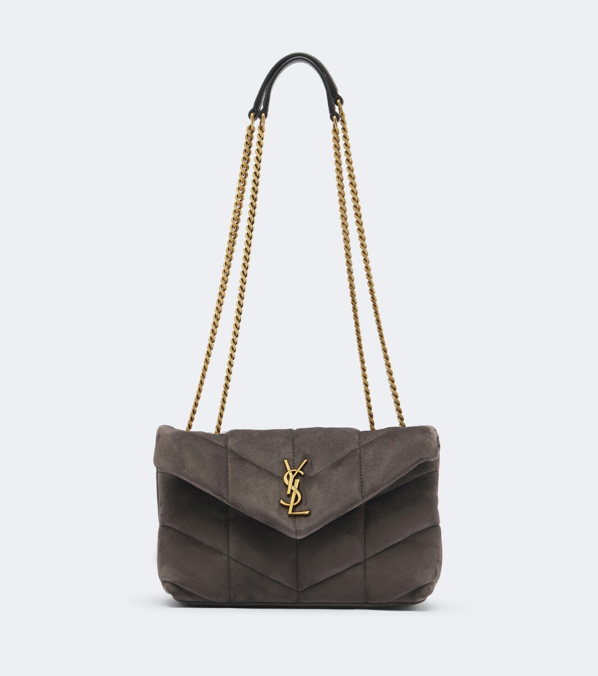 Saint Laurent Toy Puffer quilted suede shoulder bag