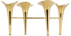 Georg Jensen Gold Bloom Taper Candle Holder