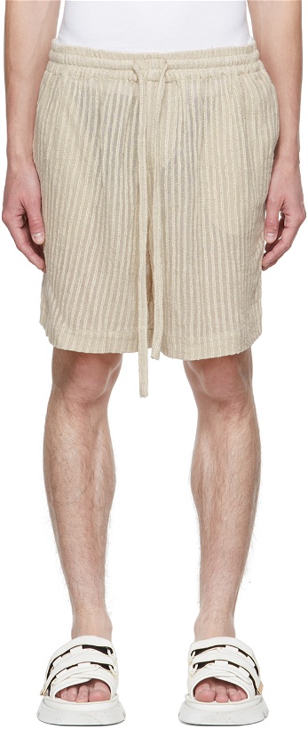 Photo: COMMAS Taupe Woven Rope Shorts