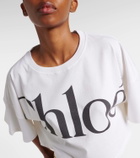 Chloé Logo cropped cotton jersey T-shirt