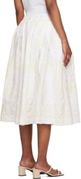 CASEY CASEY Off-White Verger Midi Skirt
