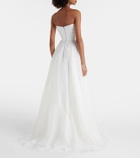 Maticevski Bridal Dhalia caped silk gown