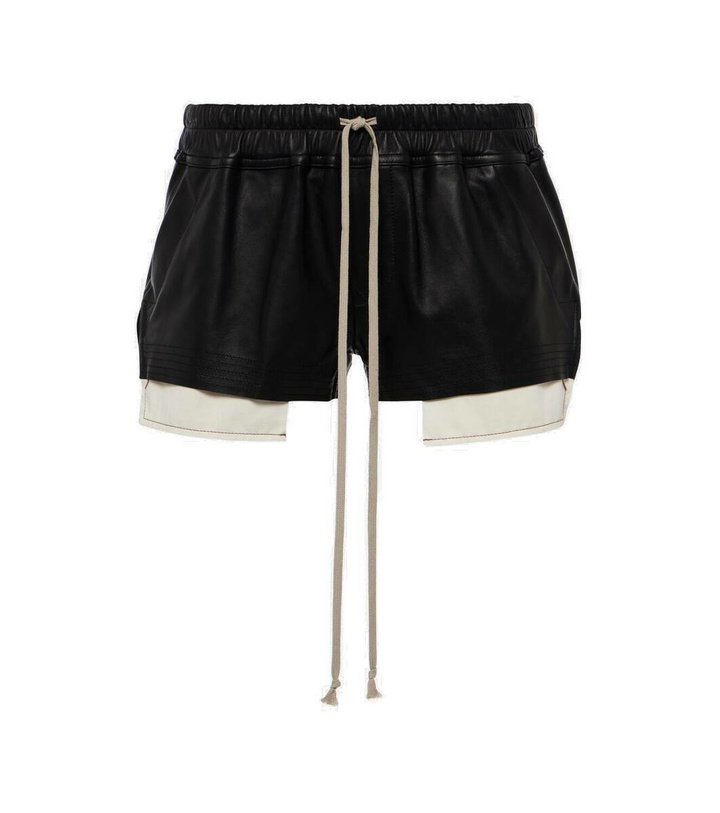 Photo: Rick Owens Fog leather shorts