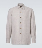 Rubinacci Striped linen and wool shirt