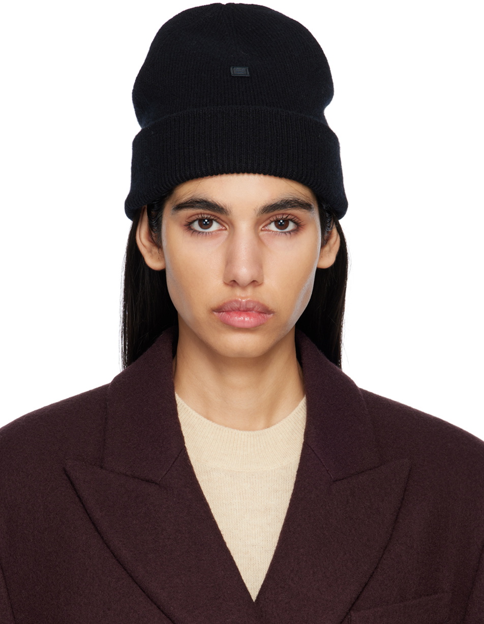 Acne Studios Black Patch Beanie Acne Studios