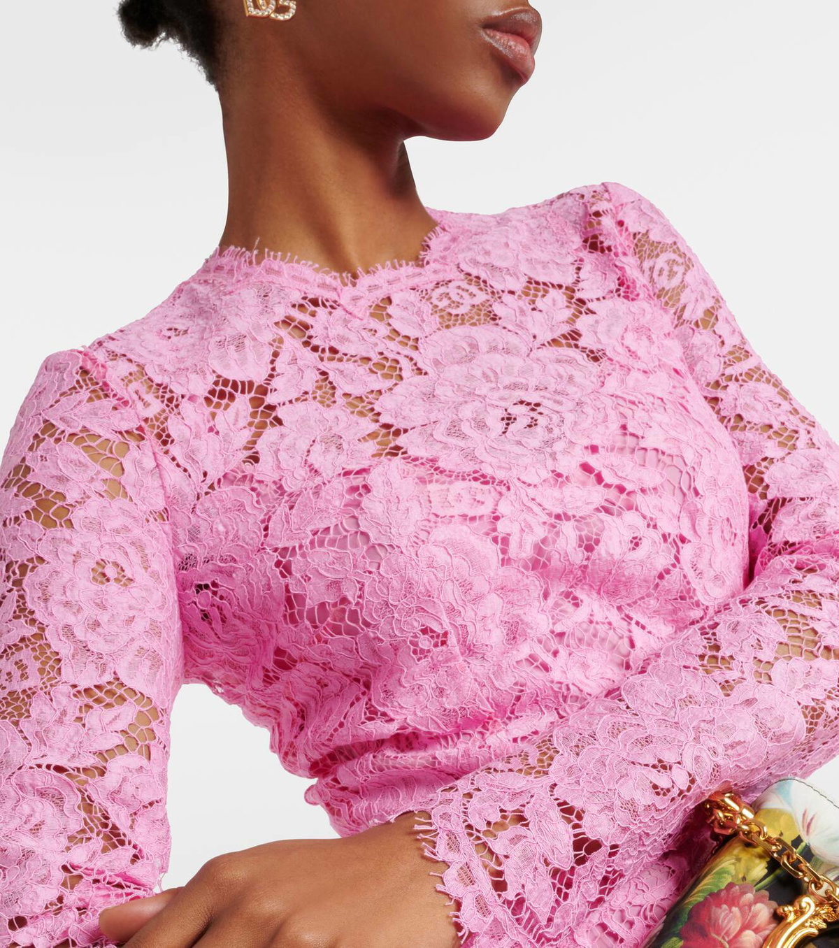 Dolce&Gabbana Floral lace midi dress Dolce & Gabbana
