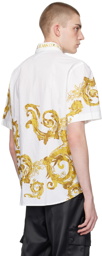 Versace Jeans Couture White Watercolor Couture Shirt