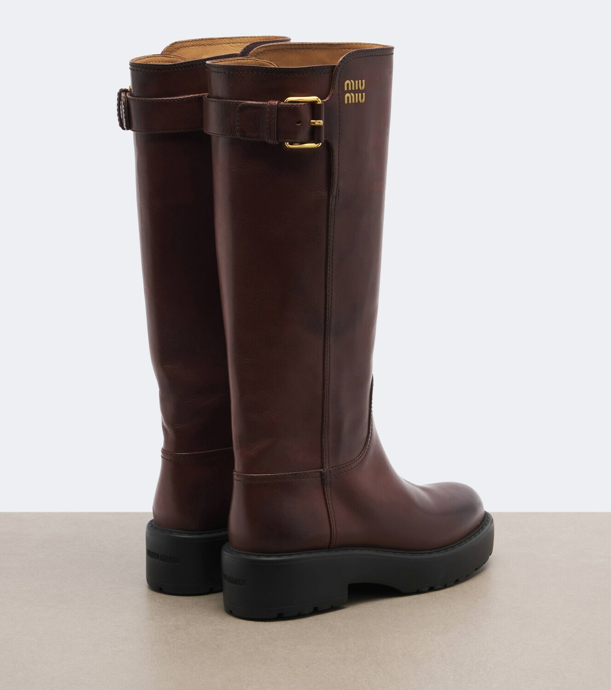 Miu Miu Leather knee-high boots