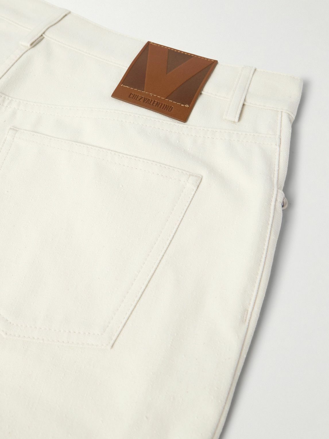 Valentino Garavani - Straight-Leg Embellished Jeans - White