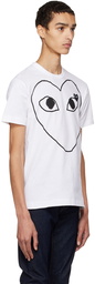 COMME des GARÇONS PLAY White Sketch Heart T-Shirt