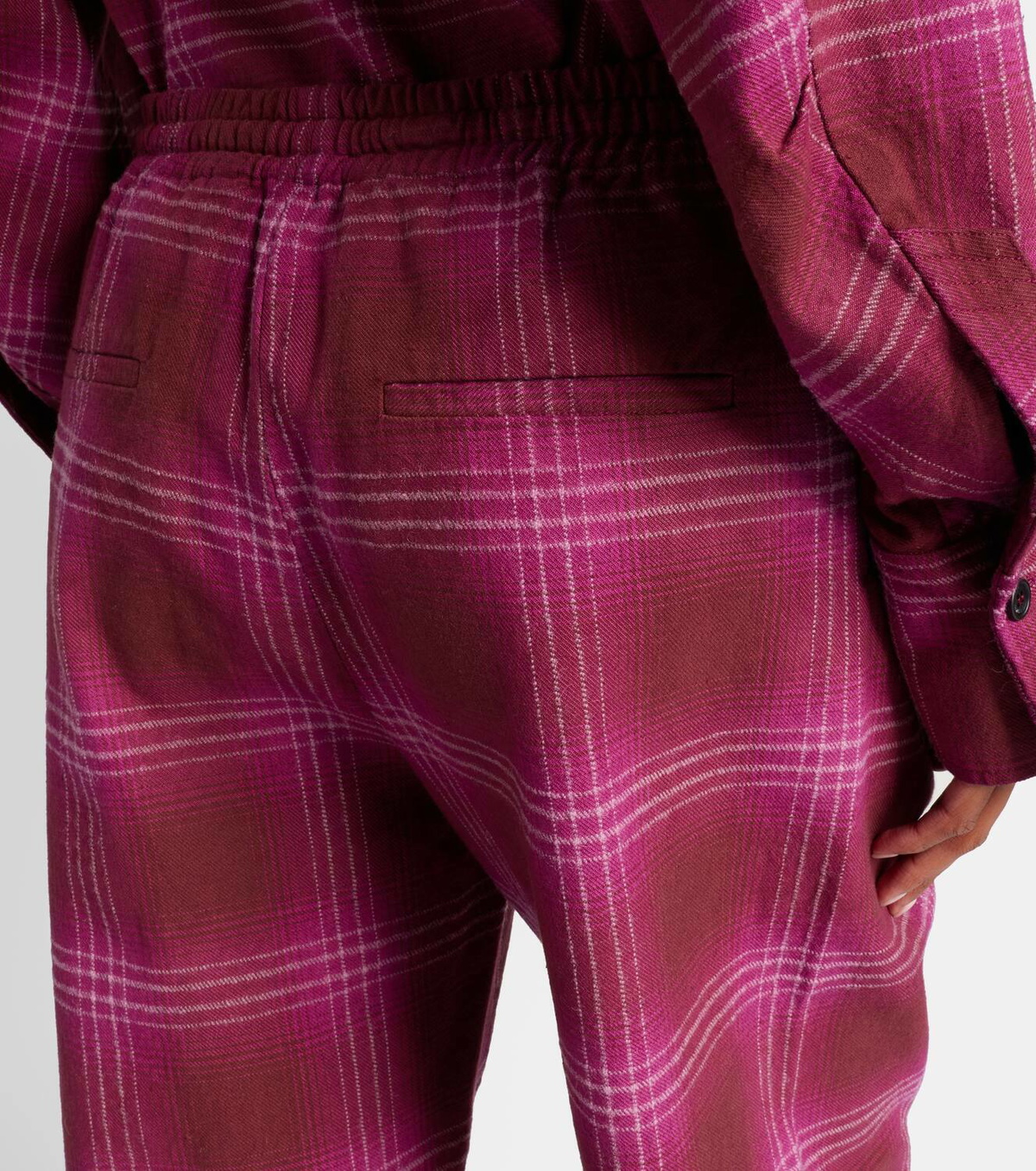 The Attico Checked cotton flannel sweatpants
