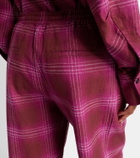 The Attico Checked cotton flannel sweatpants