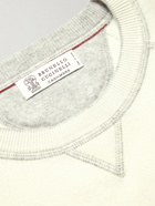 Brunello Cucinelli - Virgin Wool, Cashmere and Silk-Blend Sweatshirt - White