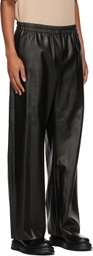 Deveaux New York Black Vegan Leather Erick Trousers