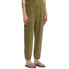 Needles Khaki Velour Zipped Lounge Pants